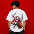 Dark Hollow Monster Graphic Oversized T-Shirt – White